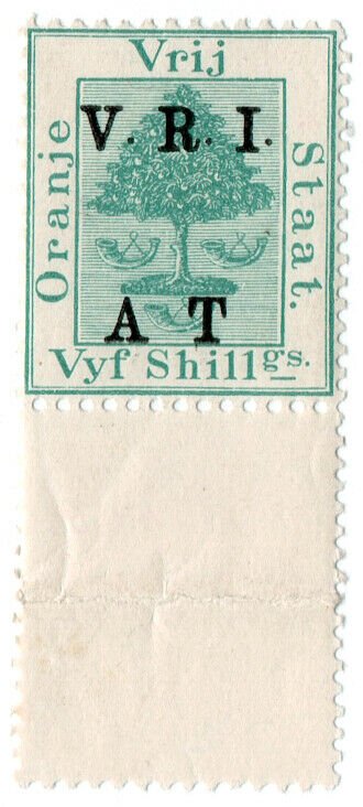 (I.B) Orange River Colony Army Telegraphs 5/- (VRI)