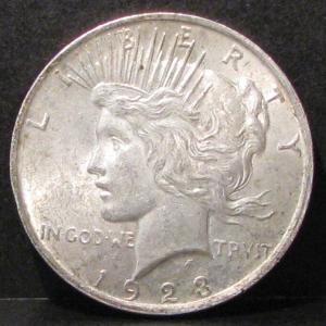 1923 Peace Dollar - About XF