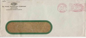 U.S. DU PONT VISCOLOID COMPANY,INC.Logo Leominster 1933 Meter Mail Cover Rf47222