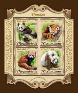 Mozambique - 2018 Panda Bears - 4 Stamp Sheet - MOZ18109a