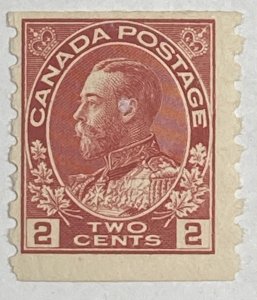 CANADA 1911-1925 #127 King George V 'Admiral' Issue Coil - MH (CV 4...