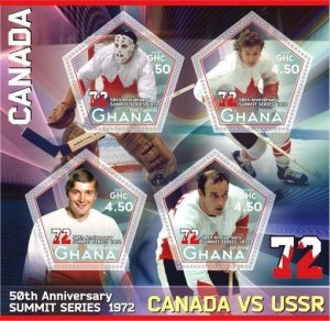 Stamps. Sports. Ice Hockey  2022 year 1+1 sheets perforated Ghana