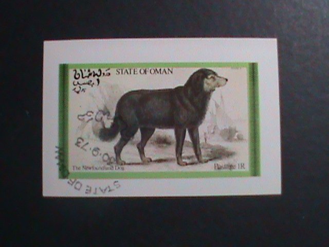 ​OMAN-1973 THE NEW FOUND LAND DOG-IMPERF-CTO S/S VF WE SHIP TO WORLD WIDE