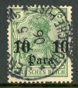 Germany 1905 Offices in Turkey 10 para/5of Green Unwmk Scott # 31 Jerusalem E875