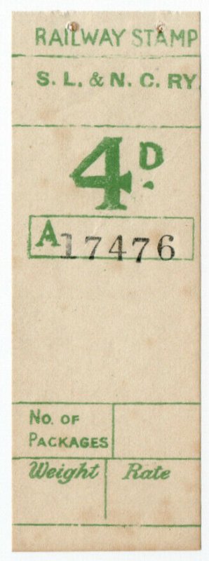 (I.B) Sligo Leitrim & Northern Counties Railway : Parcel Stamp 4d