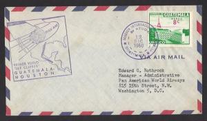 GUATEMALA 1960 PAN AM FFC Guatemala City to HOUSTON TEXAS Cover