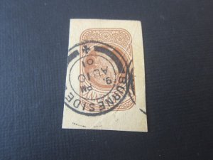 GB QV Postal Stationery Cutdown  Stock#19125