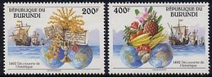Burundi 1992, Discovery of America 2v, MNH
