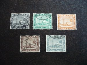 Stamps - Selangor - Scott# 45-50 - Used Part Set of 5 Stamps