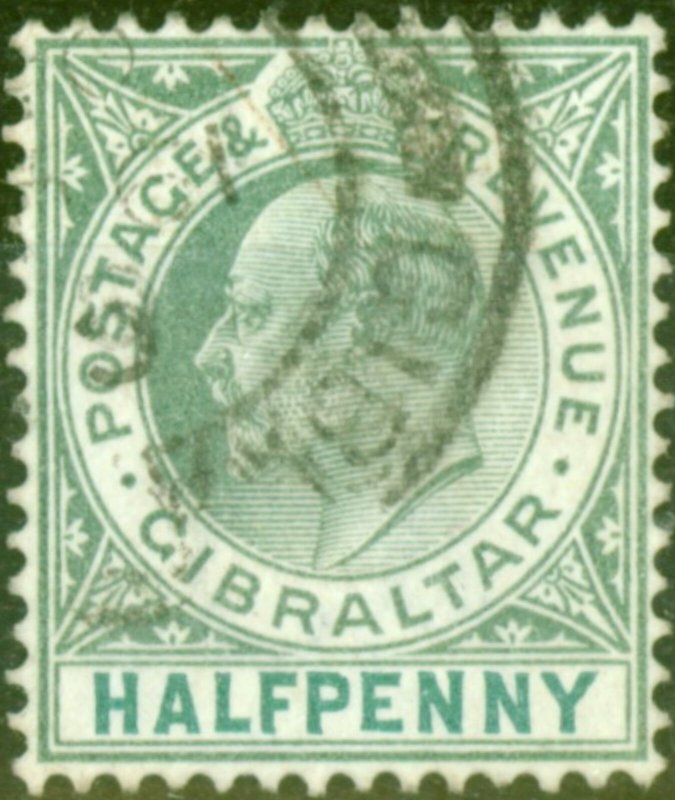 Gibraltar 1903 1/2d Grey-Green & Green SG46 Fine Used 