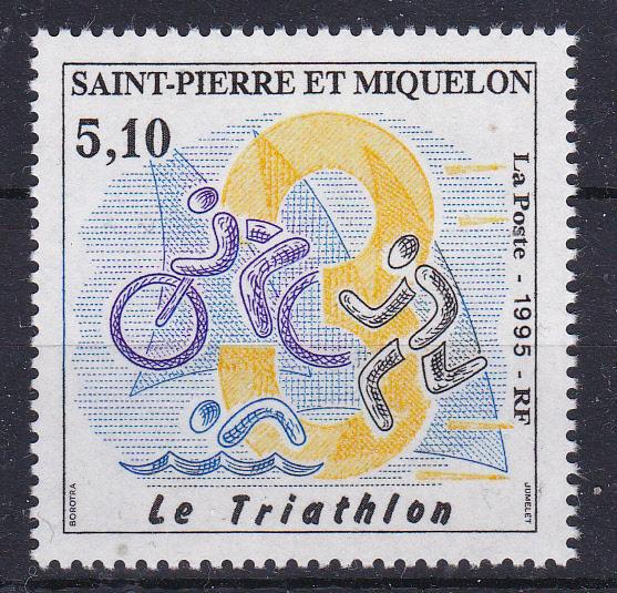 St.Pierre-Miquelon 611 MNH 1995 Triathlon