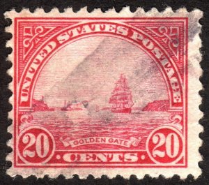 1923, US 20c, Golden Gate, Used, Sc 567