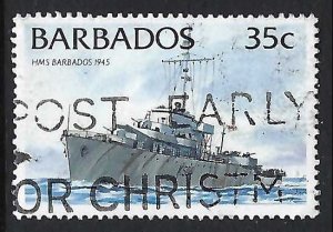 Barbados 876 VFU SHIP 225C-5