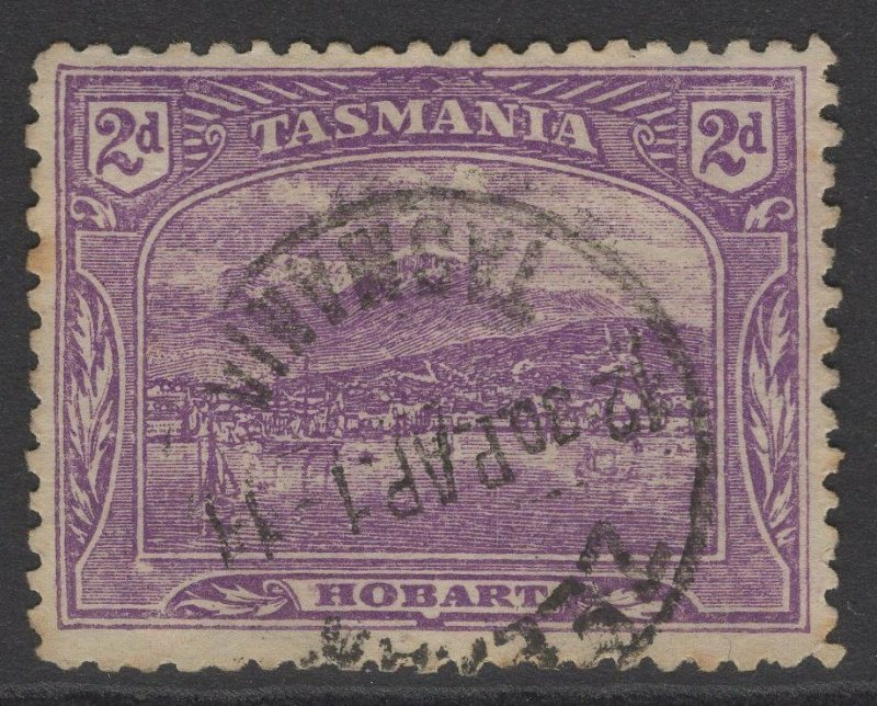 TASMANIA SG245a 1905 2d DEEP PURPLE p11 USED