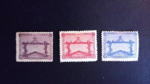 Uruguay Sc# 388-390 Complete Set MH Mint Hinged - 1928 Soccer Cv $48