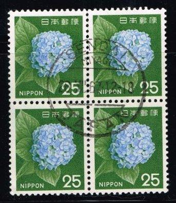 Japan #882 Hydrangea; used block of 4 (1.00)