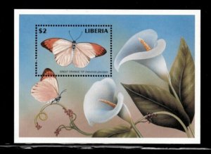 Liberia 1998 - Butterflies - Souvenir Stamp Sheet - Scott #1318 - MNH