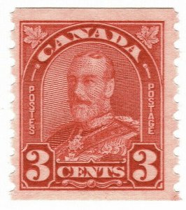 (I.B) Canada Postal : 3c Scarlet Coil (SG 309)