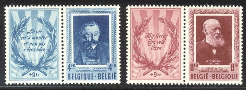 BELGIUM #B521-22 Mint NH - 1952 Portraits Set