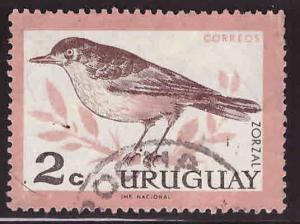 Uruguay Scott 695 Used Bird stamp