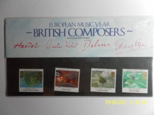 GB  Presentation, 1985 British Composers SG 1282-1285, MINT