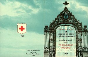 France 1968 Red cross Fund Booklet Featuring Nicolas Mignard sg1812/3 UM