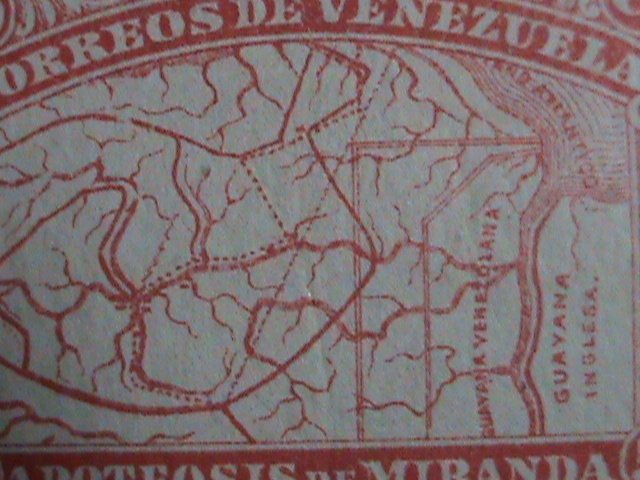 ​1896-VENEZUELA STAMP-SC# 140-  125 YEARS OLD-MAP OF VENEZUELA MINT -STAMP-VF