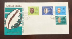 D)1974, TOKELAU ISLANDS, FIRST DAY COVER, ISSUE OF CORAL REEF SHELL STA