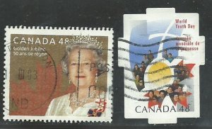 Canada #1932,1957   -3  used VF 2002 PD