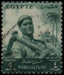 Egypt 371 - Used - 4m Farmer (1954) (cv $0.80) +