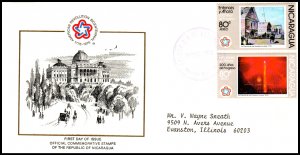 Nicaragua C907-C908 US Bicentennial Typed FDC