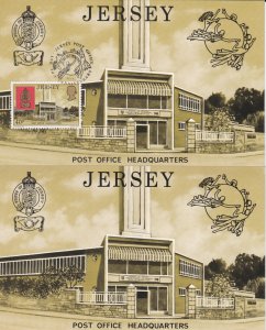 Jersey # 152 Post Office Building, Maxi Cards, Mint & 1st Day