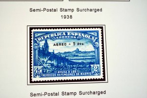 COLOR PRINTED SPAIN AIRMAIL 1920-1983 STAMP ALBUM PAGES (20 illustrated pages)