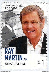 AUSTRALIA 2018 $1 Multicoloured, Legends of TV Entertainment-Ray Martin Die-C...