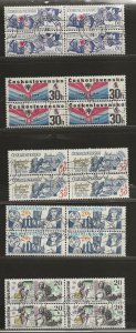 CZECHOSLOVAKIA SC# 2233-7 BK/4  FVF/CTO