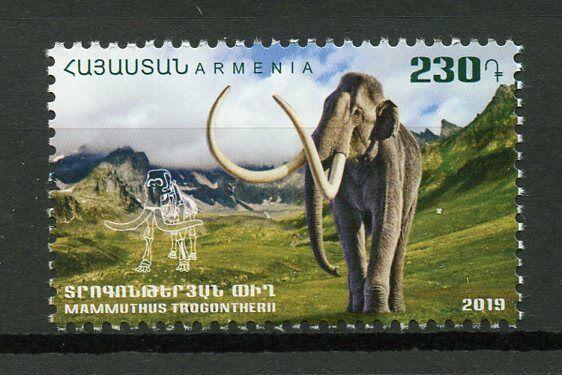 Armenia 2019 MNH Mammoths Fauna Ancient World 1v Set Prehistoric Animals Stamps