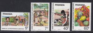 Rwanda # 1278-1281, Food Production, Mint NH, 1/2 Cat