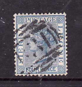 Sierra Leone-Sc#29-used 4p blue-QV-1883-93-