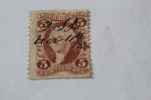 REVENUE : R24b   USED  5 CENT CERTIFICATE -  PART PERFORATE