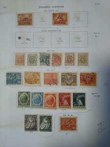 collection on pages Poland 1919-35 CV $180