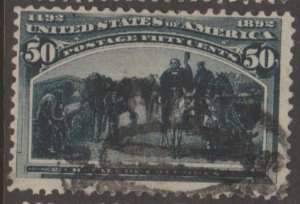 U.S. Scott #240 Columbus Stamp - Used Single - IND