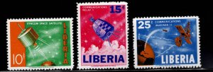 LIBERIA Scott 415-417 MH* Space stamp set