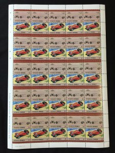 TUVALU Racing Cars Sheets x 8 MNH(400 Stamps)BLK36