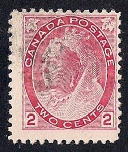 Canada #77 2 cent 1898 Queen Victoria Die 1 Stamp used AVG