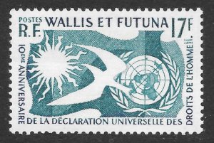 Wallis and Futuna Islands Scott 153 MNH, 17F Human Rights issue of 1958