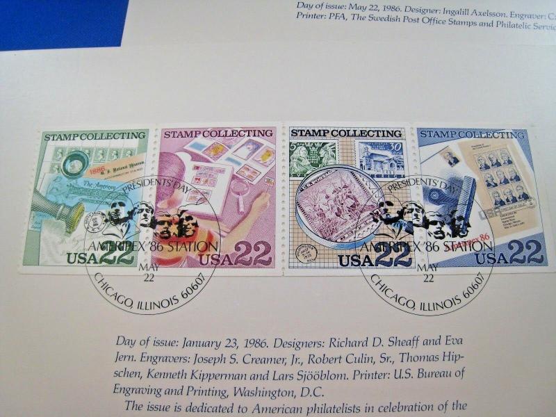 UNITED NATIONS  -  AMERIPEX '86  PRESENTATION PACK   USED FDC