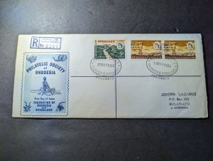 1960 Rhodesia and Nyasaland Souvenir First Day Cover FDC Bulawayo Local Use