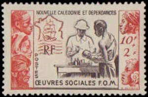 New Caledonia #B14, Complete Set, 1950, Medical, Hinged