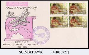 PAPUA NEW GUINEA 1976 50th ANNIV. OF 1st FLIGHT AUSTRALIA-PACIFIC IS. - COVER