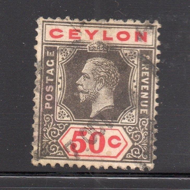 Ceylon 1912 GV Early Issue Fine Used 50c. 230442